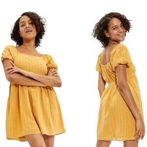 AE Babydoll Dress Puff Sleeve Empire Waist Milkmaid Peasant Cottagecore XS NWT